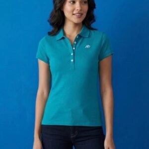 Camisa polo azul turquesa Aeropostale (Talla M)
