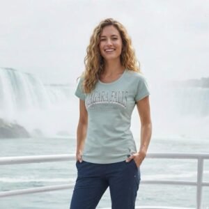 Camiseta gris verdoso U.S. Polo Assn. "Niagara Falls"