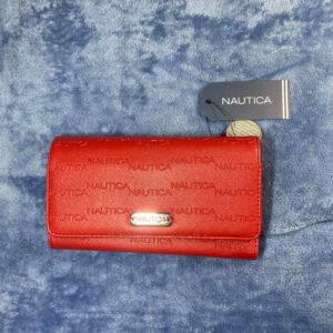Cartera monedero Nautica roja con textura