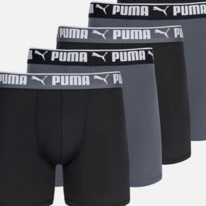Pack de 4 Boxer Briefs de Algodón Elástico - Puma