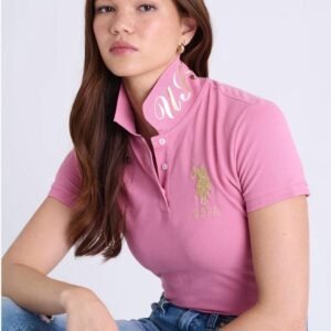 Camisa polo rosa claro U.S. Polo Assn. (Talla S)