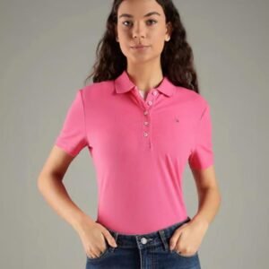 Camisa polo rosa brillante Tommy Hilfiger (Talla S)