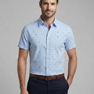 Camisa Casual Manga Corta - Tommy Hilfiger (Talla XL)